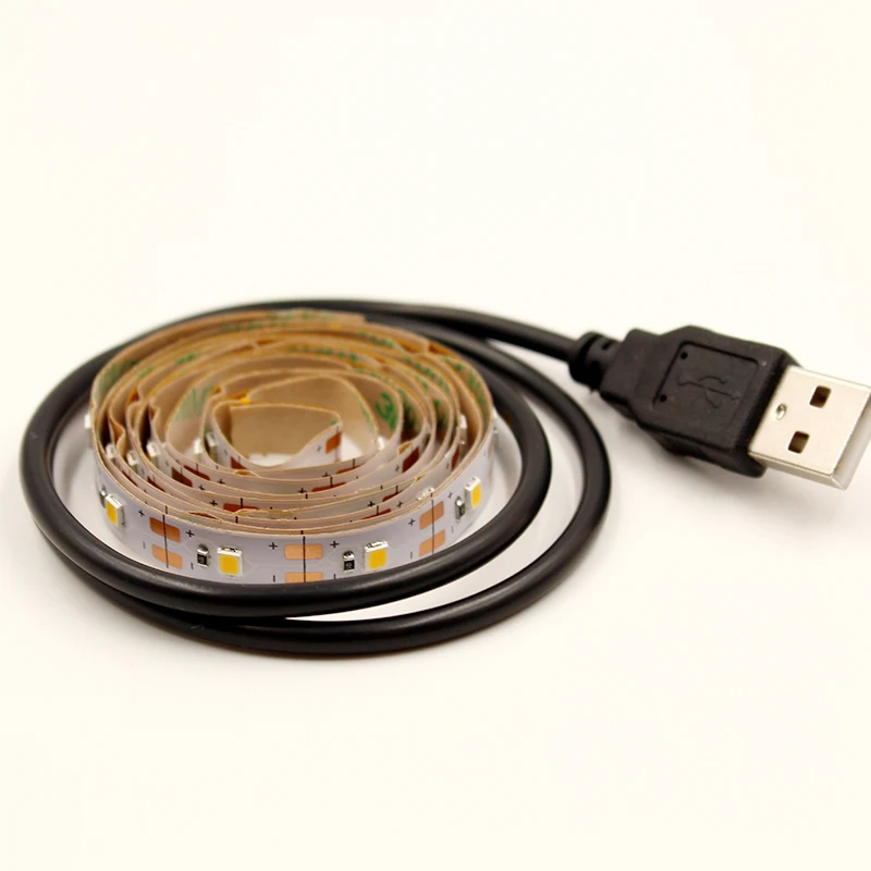 Гибкая светодиодная лента 5 В usb 0,5 м 1 м 2 м 3 м 5 м Светодиодная лента подсветка телевизионная ТВ подсветка rgb теплая белая Адресуемая неоновая Светодиодная лента