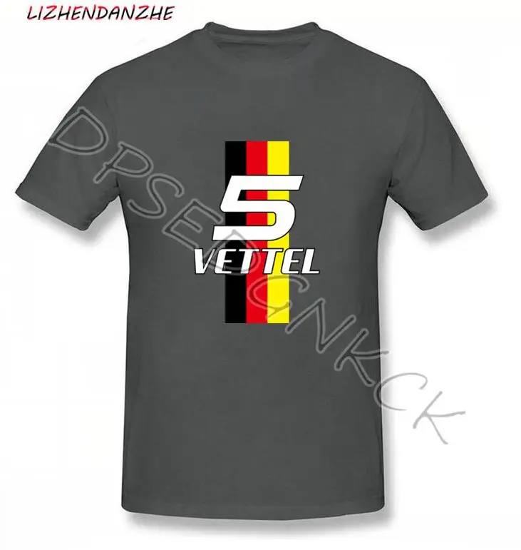 Мужская футболка Sebastian Vettel Number 5 s Ringer F1 Driver автомобильная 099 | одежда