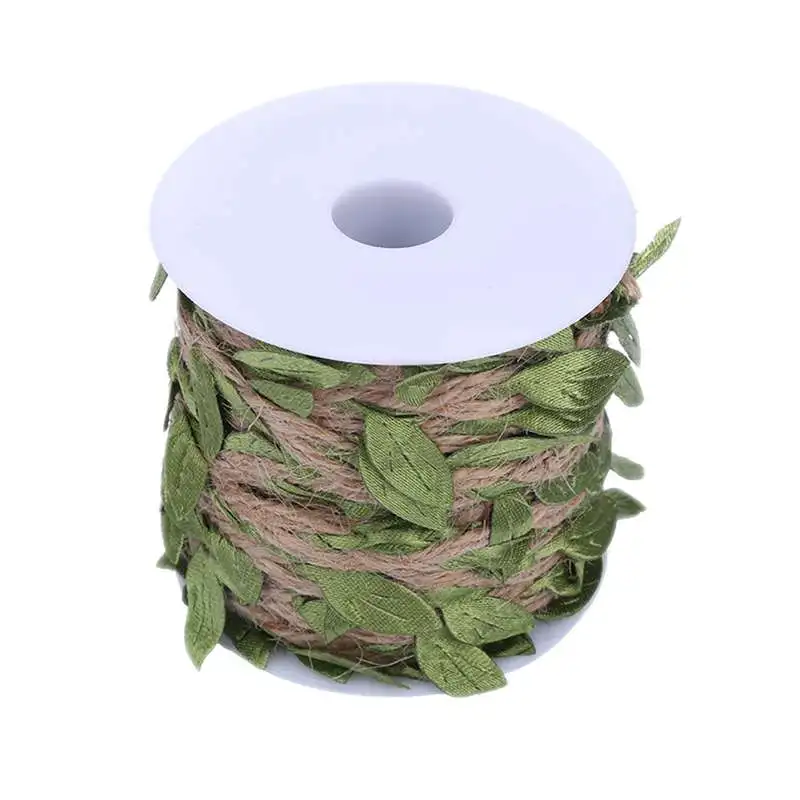 

10M Simulation Green Leaves Weaving Rope Diy Wedding Birthday Wedding Decoration Rattan Gift Bouquet Packaging Rope