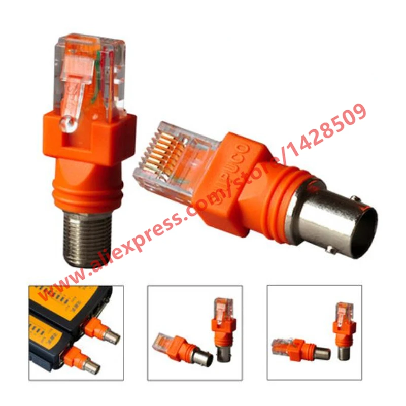 Переходник RJ45 в RF 1 шт. разъем BNC (гнездо) (штекер) коаксиальный цилиндрический