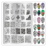 1pc nail art stamping plates flower animal geometry fruit emoticon image template tools manicure nail stencil templates tr45