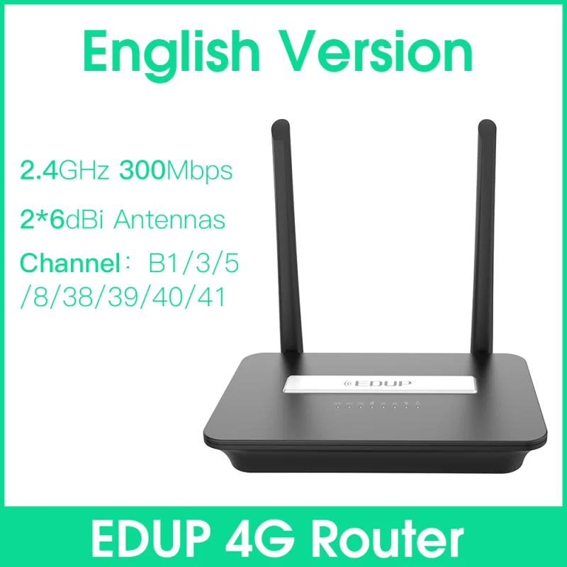 Wi Fi роутер EDUP со слотом для SIM карты умная точка доступа 4G RJ45 WAN LAN CPE|Беспроводные