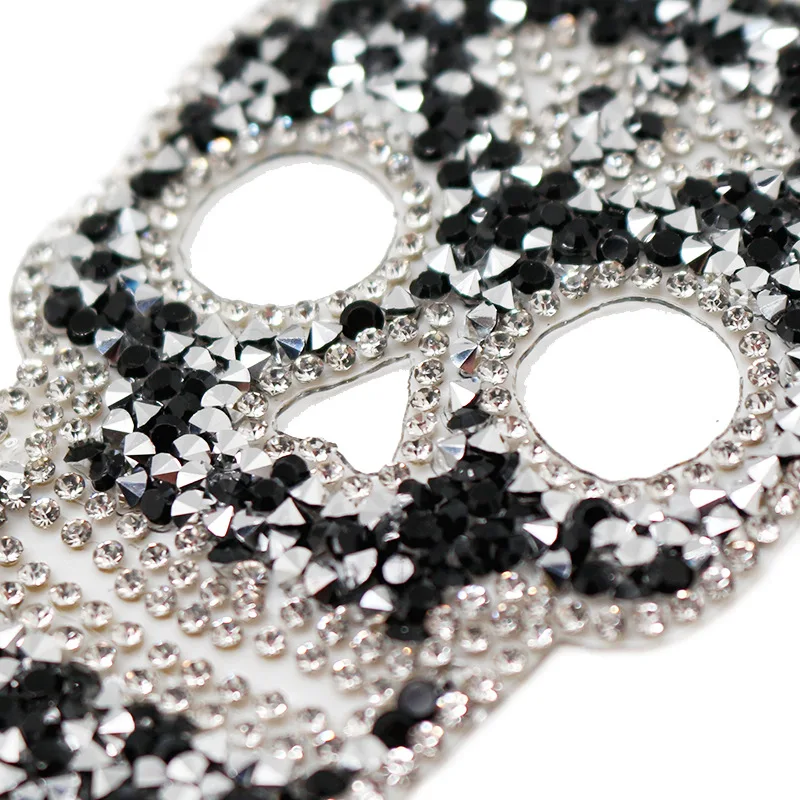 Skull Crystal Hotfix Rhinestones Stickers Flatback Mesh Trimming DIY Appliques Iron on Resin F. Bag Shoes Strass Stones A149 | Дом и сад