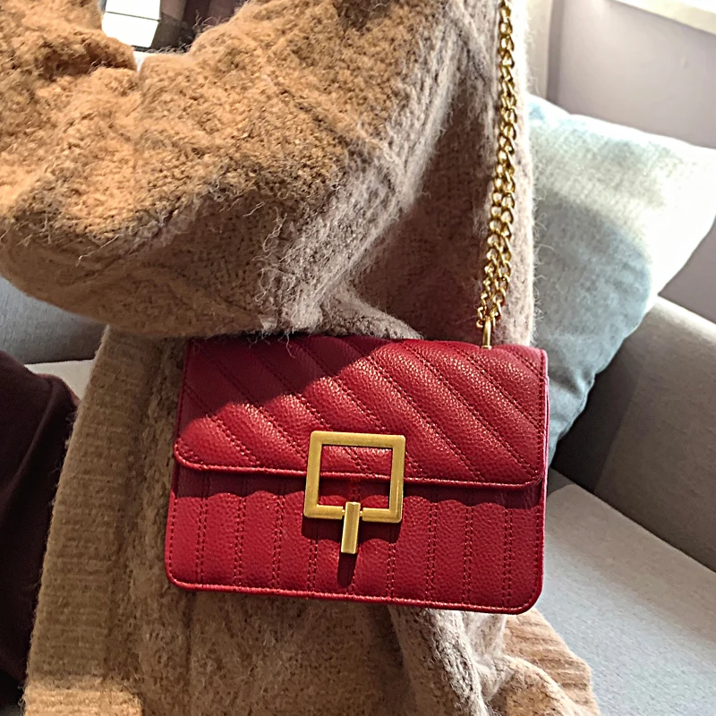 Элегантная женская квадратная сумка через плечо 2019 Новая высококачественная