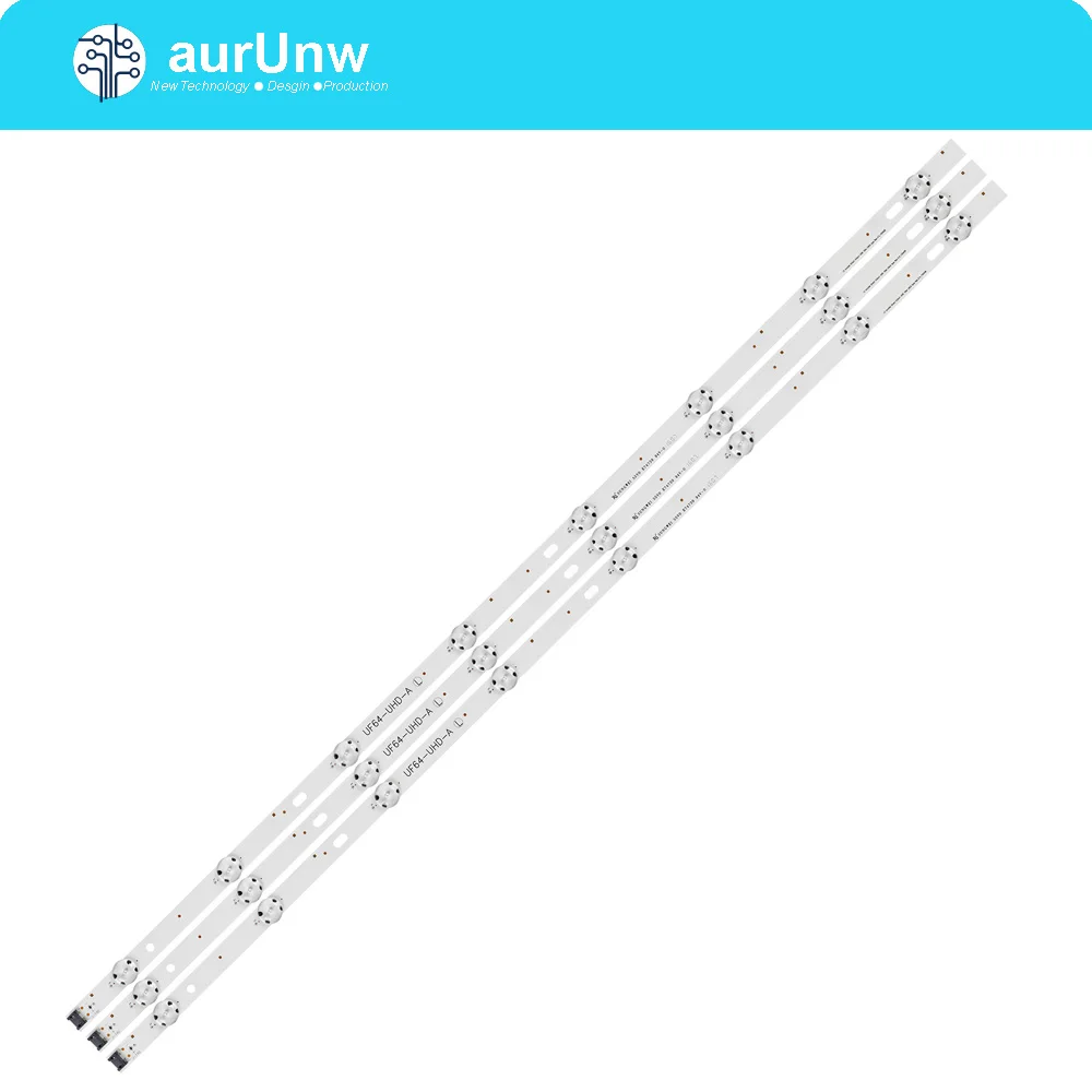 

(Новый комплект); Комплект из 3 вещей; 8 светодиодный 850 мм светодиодный подсветка полосы для LG 43UH6030 43UF640 HC430DGN-SLNX1 UF64_UHD_A 43LH60FHD EAV63192501