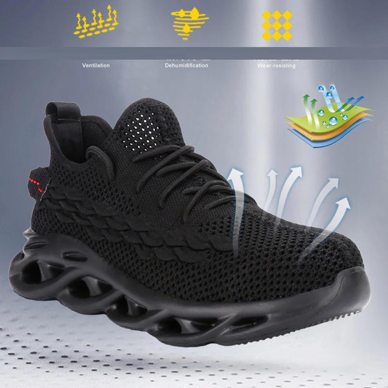 

High Quality Lightweight Safety Boots Work Shoes Construction Men Outdoor Steel Toe Cap Puncture Luxury