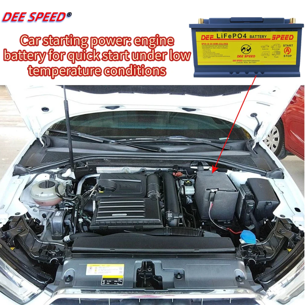 

100-20 LifePO4 12V 60ah lithium iron phosphate battery car ups ignition engine starter battery with balanced bms jump battery