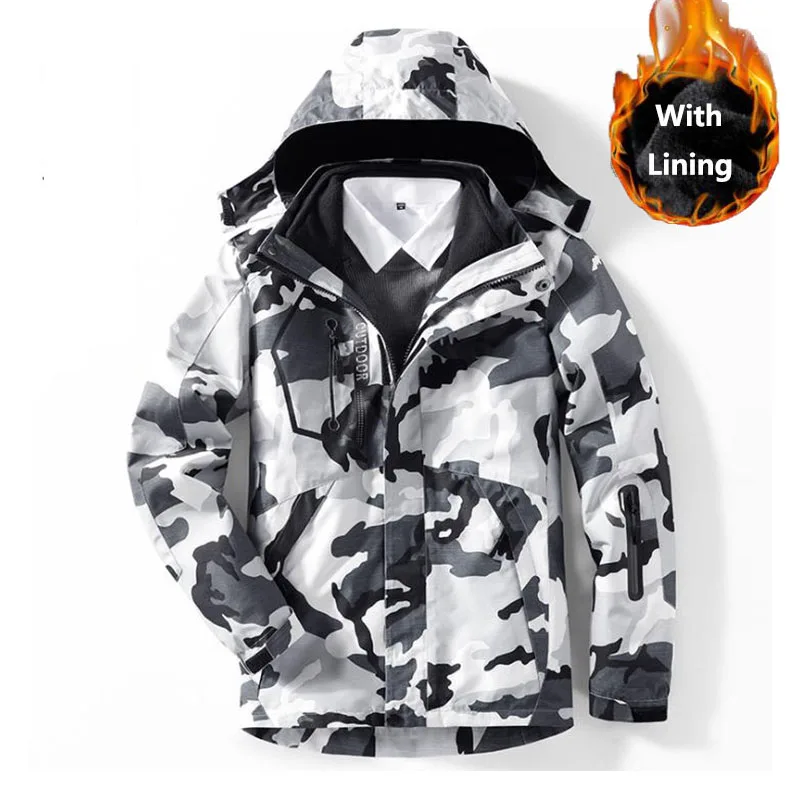 Уличная зимняя теплая куртка для мужчин и женщин 8XL многоцветная с подкладкой