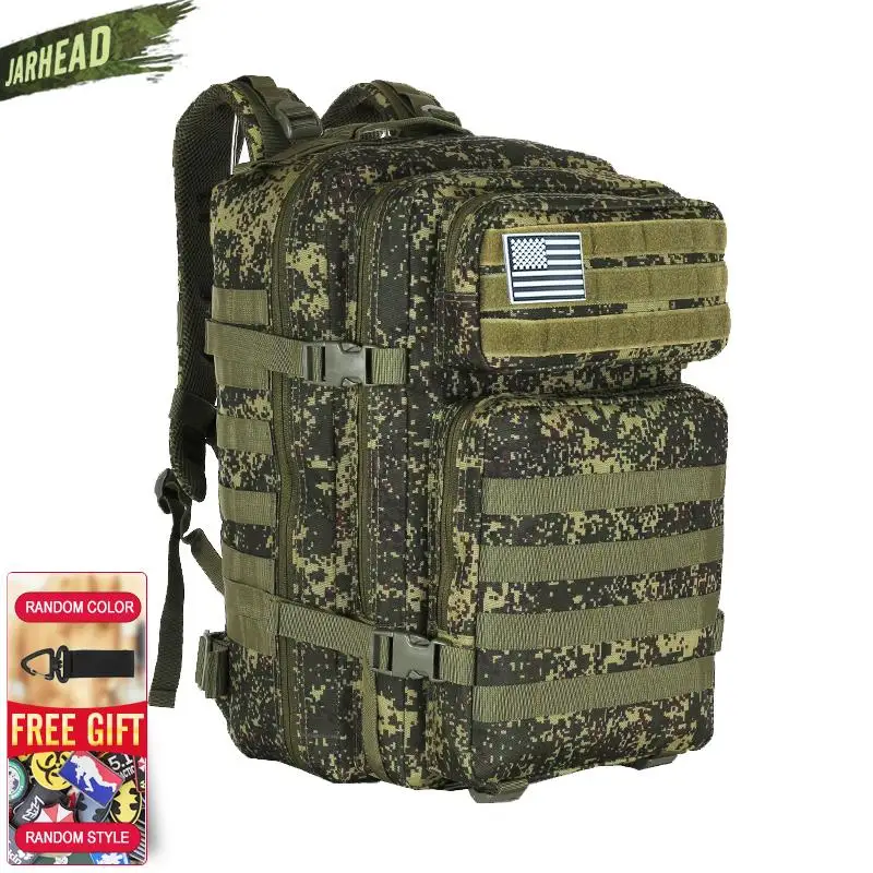 New Large Capacity Man Army Tactical Camo Backpacks Military Assault Bags Outdoor 3P EDC Molle Pack For Trekking Camping Hunting