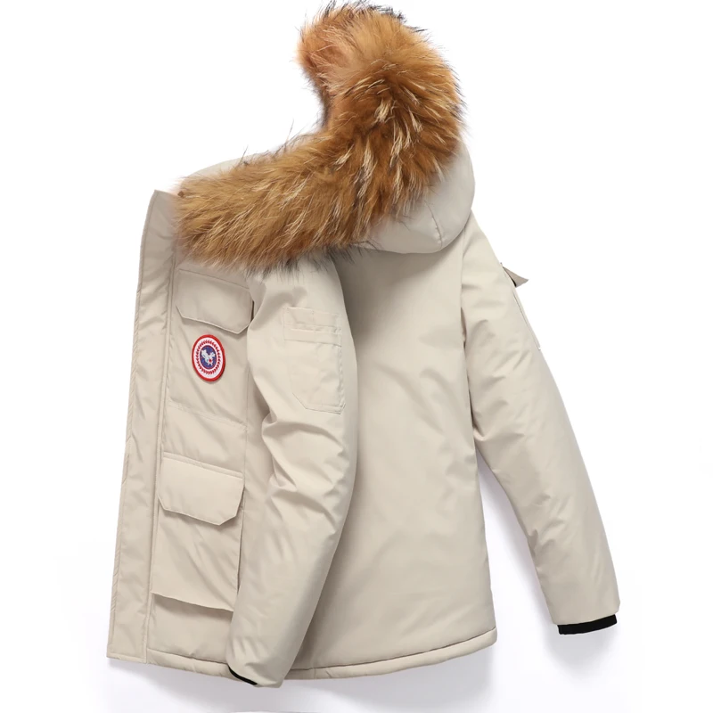 

LOMEMOL 2021 Winter Jacket Men's Korean Version of The Trend Down Parkas Warm and Cold-proof Thick Winter Parkas Winter Jacket