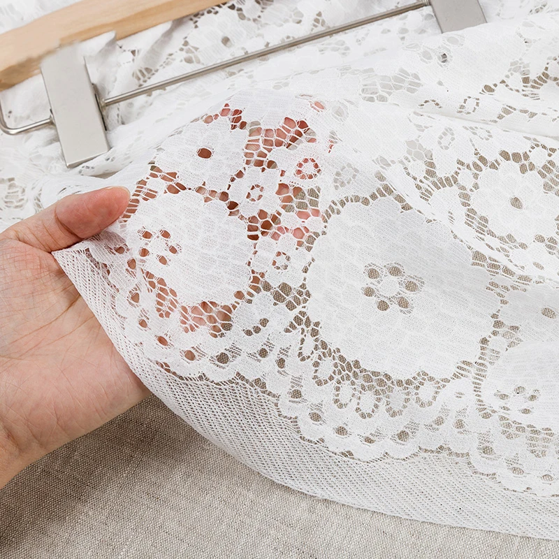 1 м/2 м кружевная ткань ажурная вышитая Цветочная африканская Лоскутная Ткань Tissu