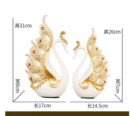 style 4 Европейские Роскошные Креативные украшения из смолы в форме лебедя, украшение для дома, ремесла, ТВ, кабинет, офисные статуи, аксессуары, СР - Цвет: style 4