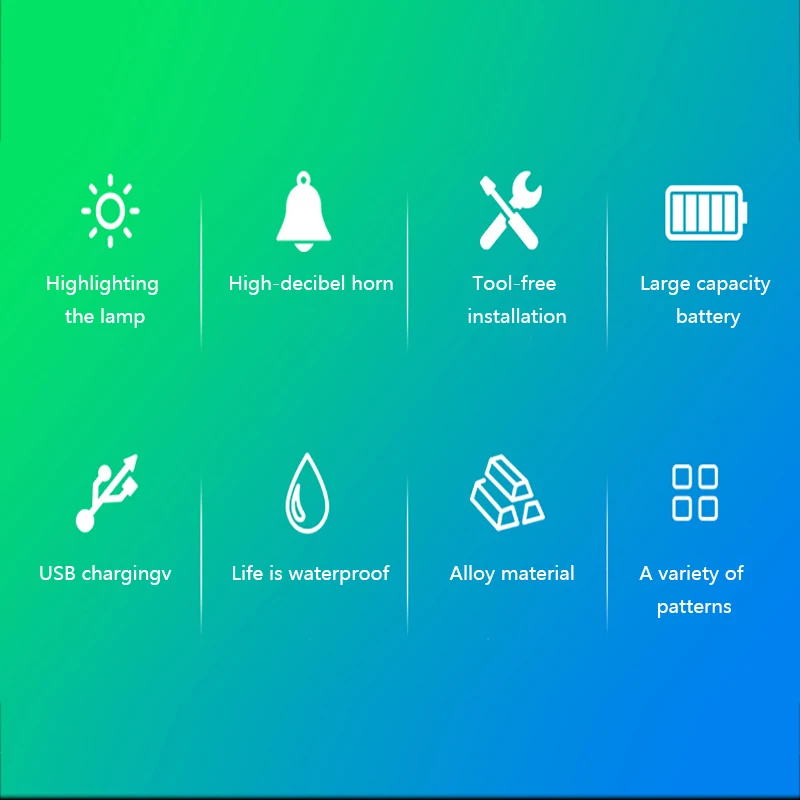 

Bicycle Lamp Aluminum Alloy Headlight Bike Flashlight Trumpet Mountain Lamp Night Riding Charging Headlight Cycling Equipment