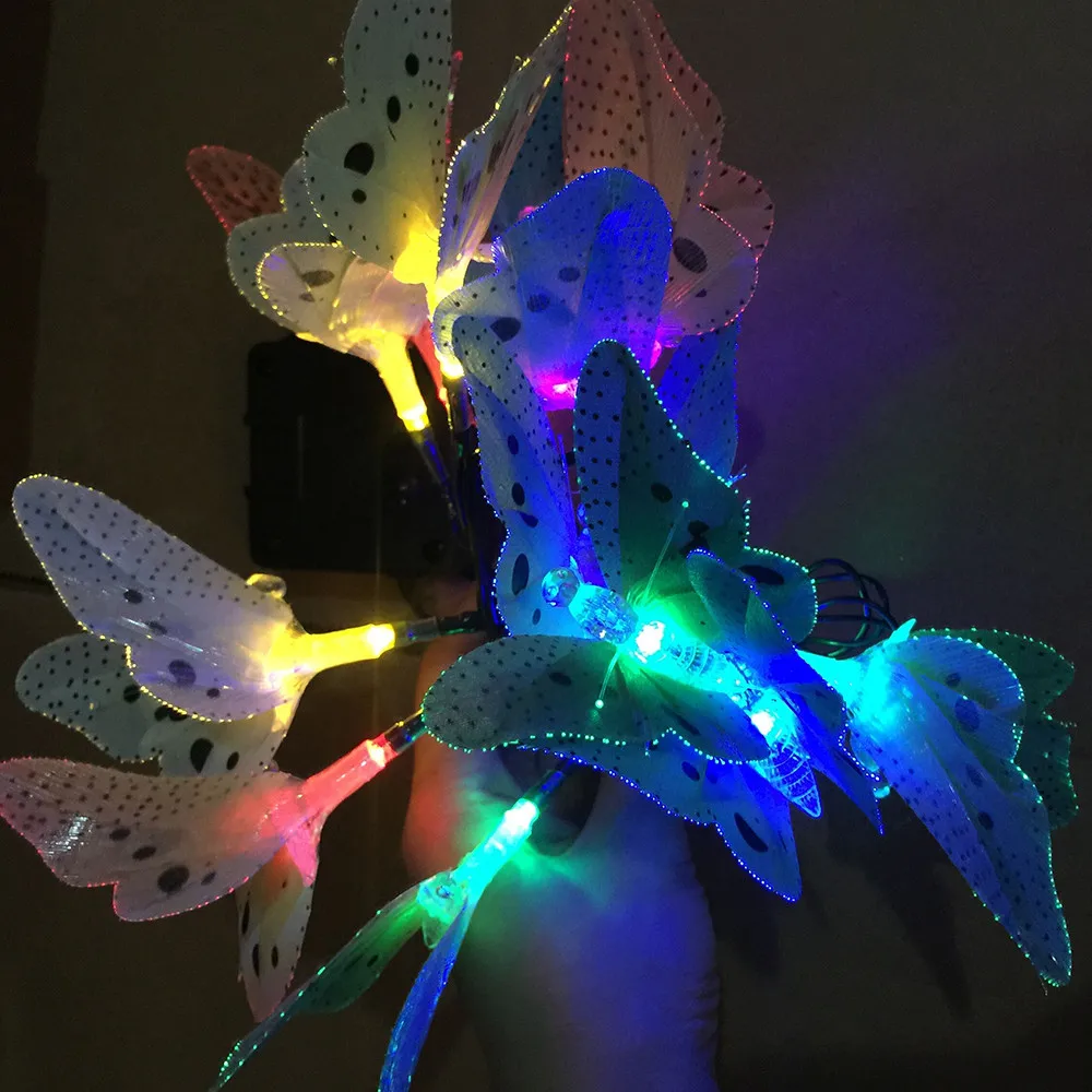 Solar Powered 12LED Butterfly Fairy String Light Lamp Outdoor Wedding Party Garden Home Decoration 3.2 |