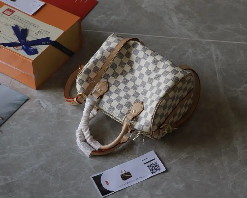 

Fashion Classic Series Handbag Speedy Luxury Designer Brand Chessboard Women's Bag Large Capacity Messenger Shoulder Bag Woman