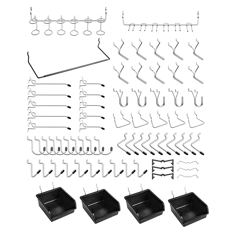 

131 Piece Pegboard Hooks with Pegboard Bins,Peg Locks,for Organizing Various Tools for Kitchen Craft Room Accessories