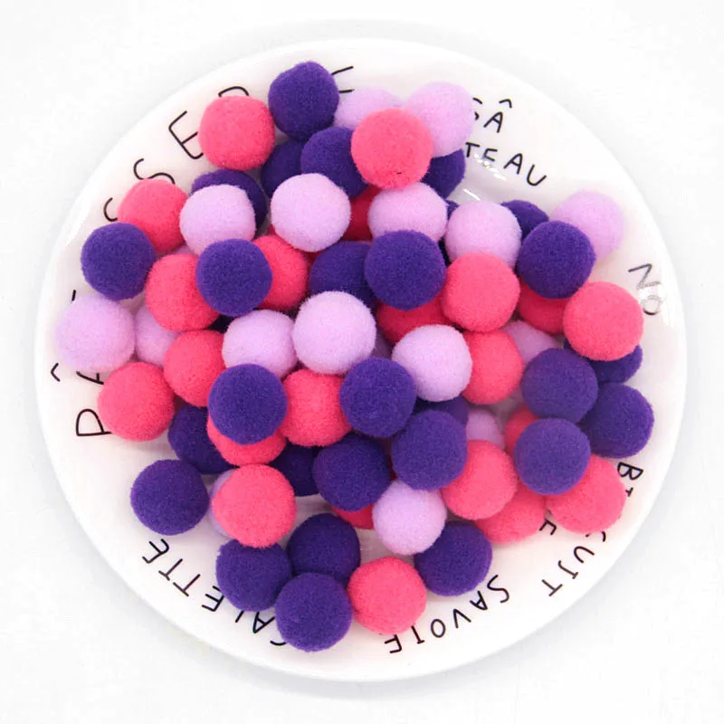 Разноцветные Мини Помпоны 20 мм ручные помпоны для творчества детские игрушки