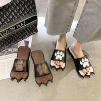 flat shoes slippers women big size designer fashion funny creativity interesting animal claw sandals comfy non slip casual shoes