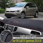 Защитная накладка для панели приборов из качественной кожи светильник непроницаемая Накладка для VW Volkswagen Golf SV Sportsvan 2014-18, автомобильные аксессуары