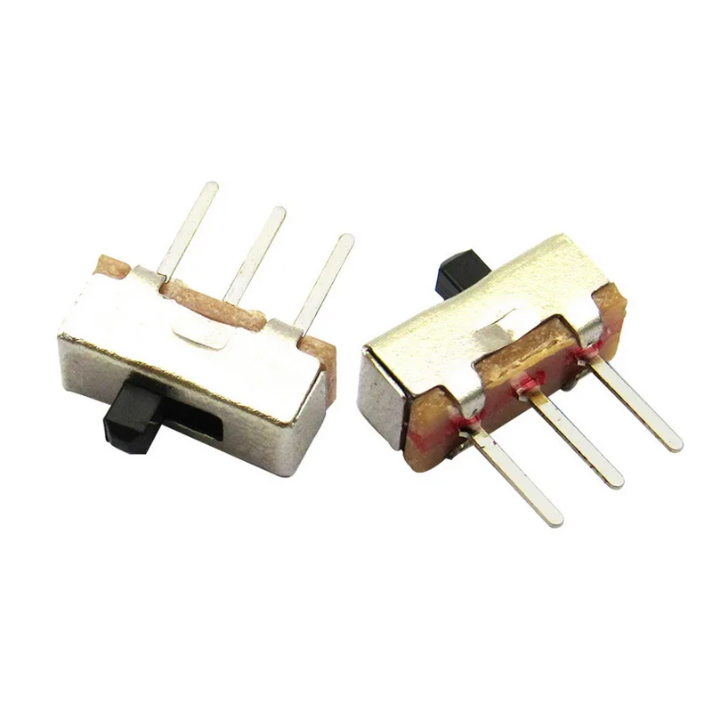 50 шт. 3 мм 4 высокая ручка скользящий переключатель 2 положения 1P2T SPDT Pin PCB панель