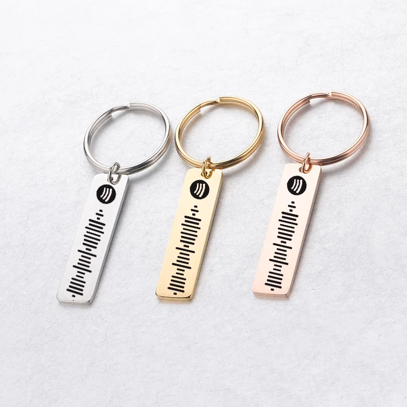 Изготовленные на заказ брелки музыка Spotify Scan брелок с кодом для женщин мужчин