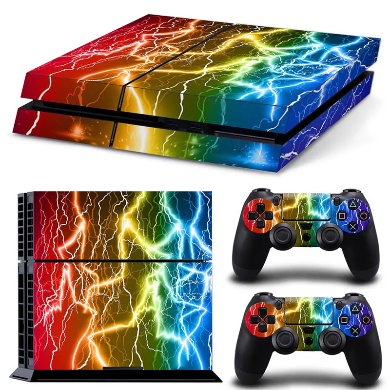 

Стильная наклейка Lightning для консоли Playstation 4 и 2 контроллера, стиль 1