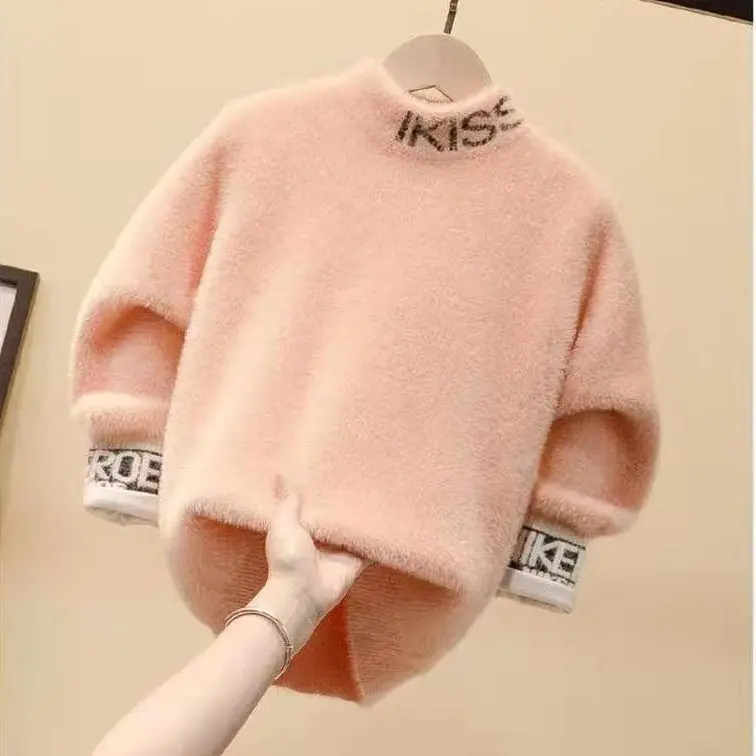 Новинка Свитера для маленьких мальчиков и девочек с блоками зимние свитера