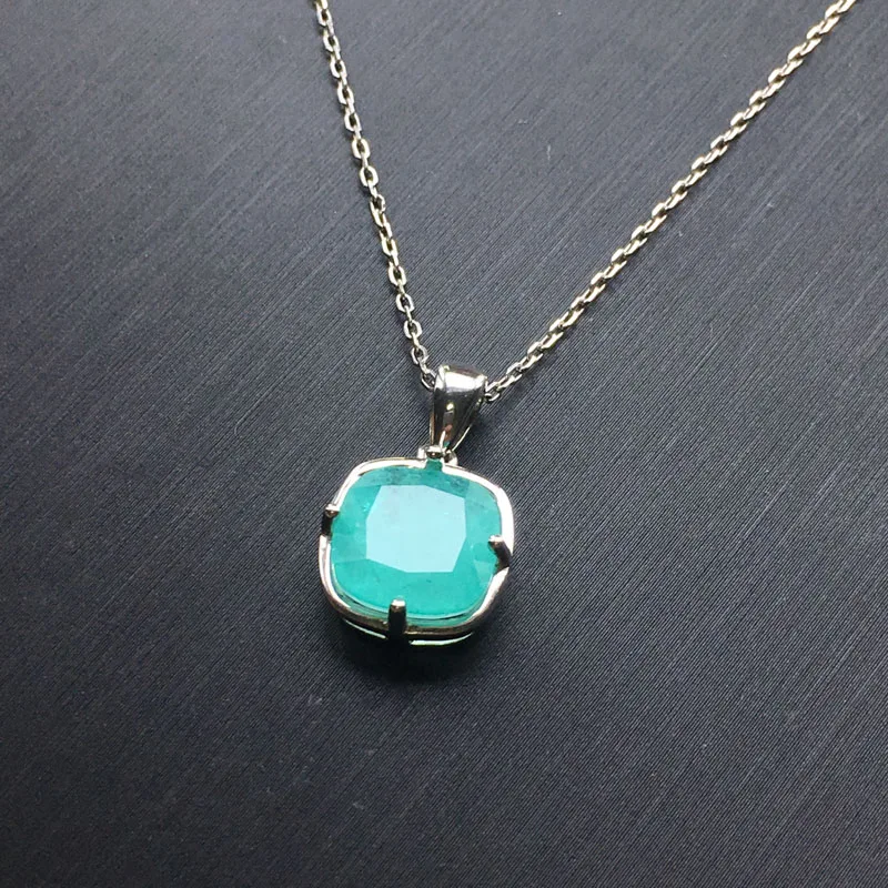 Женская подвеска из серебра 925 пробы с турмалином