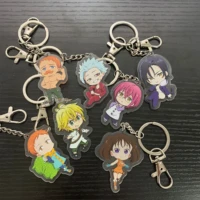 anime the seven deadly sins figure ban meliodas diane merlin acrylic keychain kawaii backpack pendant cosplay jewelry key ring