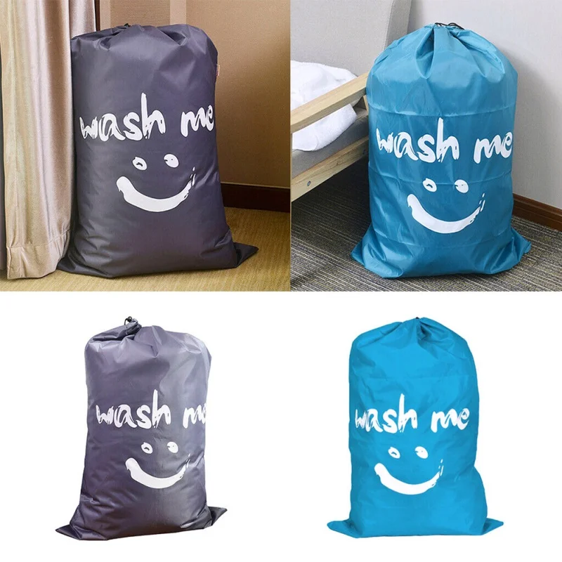 

Smile Laundry Bag Oxford Cloth Polyester Drawstring Type For Bathroom Polyester Cloth 70x90cm