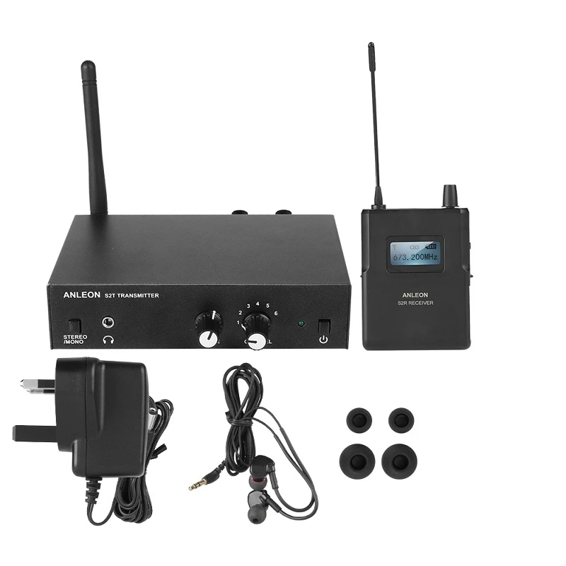 Для ANLEON S2 UHF стерео беспроводной монитор системы в уши 670-680 МГц 100-240 В - Цвет: UK Plug