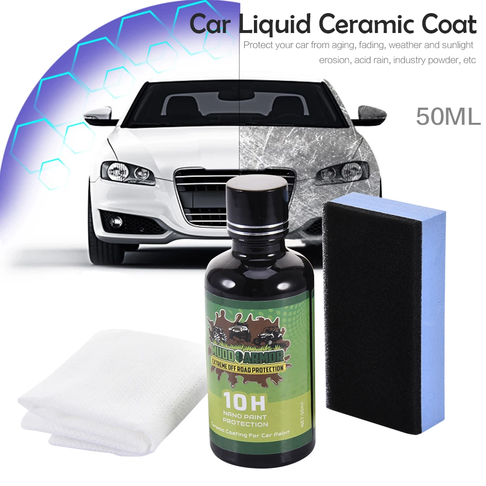 

ARMOR 10H Ceramic Car Coating Liquid Glass Waterproof Nano Ceramic Car Paint Care Anti-scratch 50ml Super Hydrophobic Coat