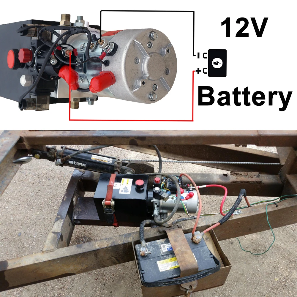 Электрический гидравлический насос с двойным действием 6л блок питания