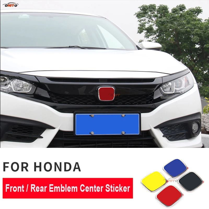 

Middle Grille Rear Trunk Metalism Sticker H Emblem Badge for Fit Civic Accord Odyssey Spirior City Jade Car Accessories