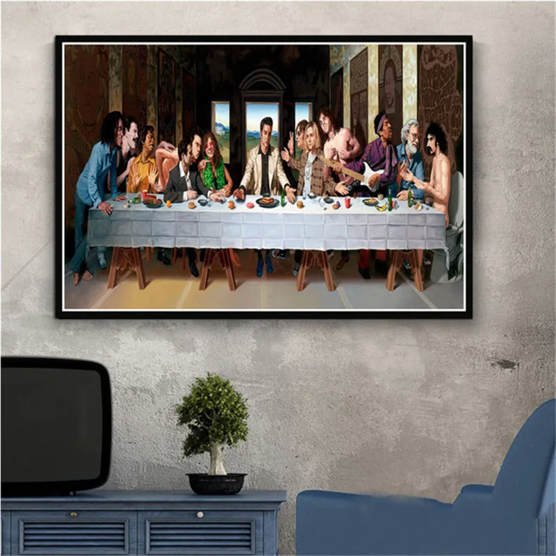 Hip Hop Music Rapper Star Legend The Last Supper Art Poster And Prints Canvas Painting Pictures For Living Room Home Decor | Дом и сад