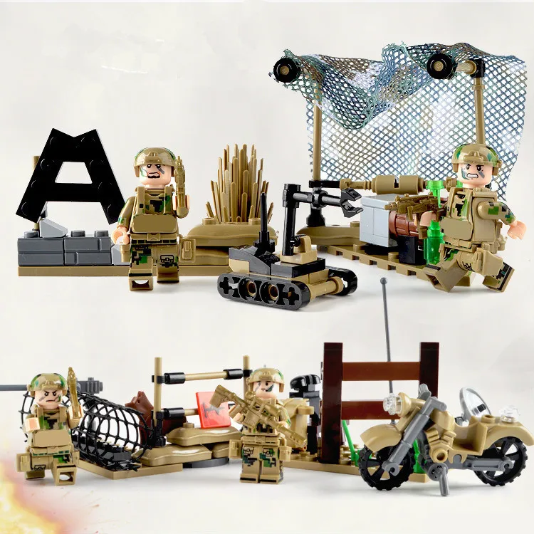 4 в 1 спецназ просветит военные войны армейское оружие солдат морские