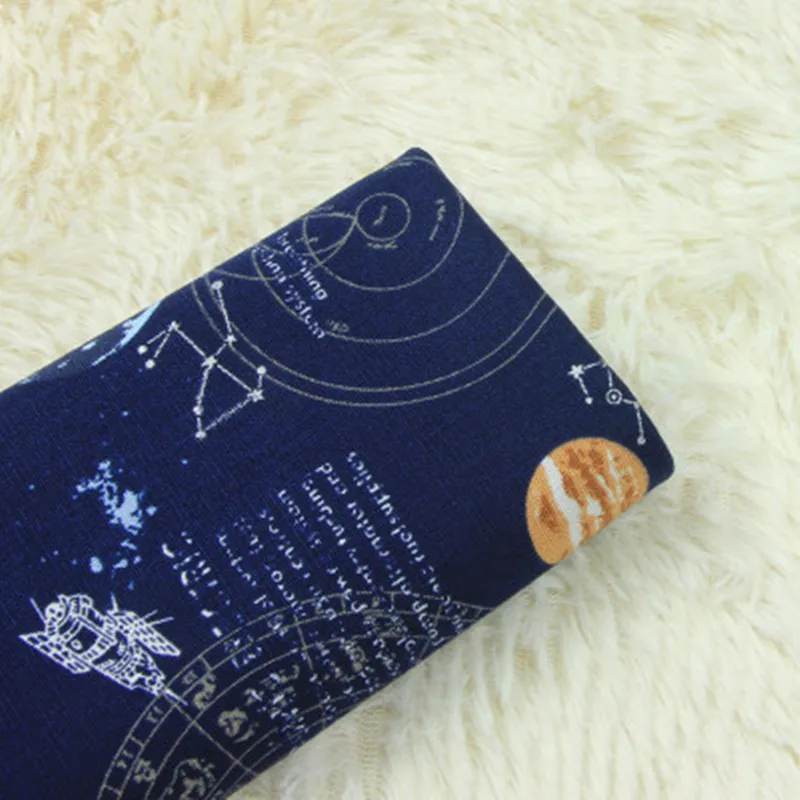 Половина двор ретро ткань из хлопка и льна в японском принтом звездного неба