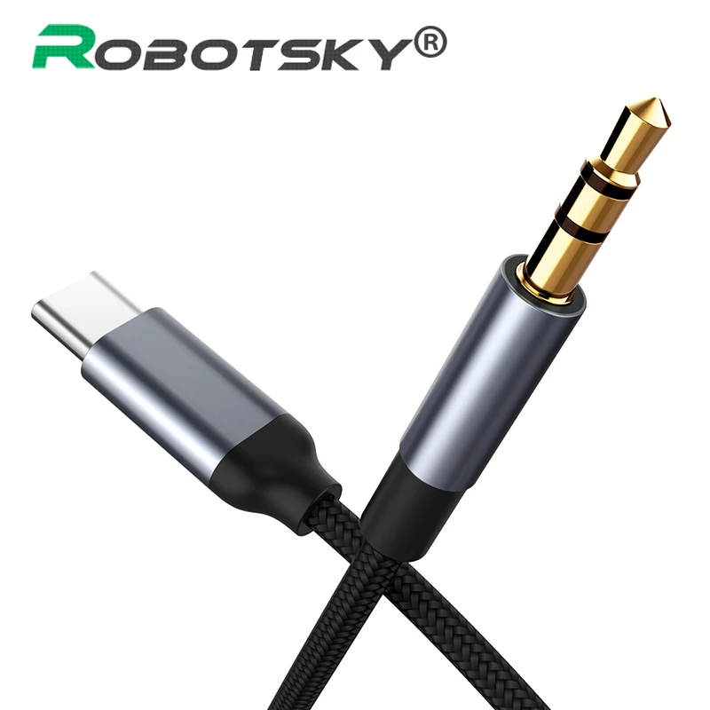 Аудиокабель с разъемом USB Type C папа на штекер 3 5 мм Кабель адаптер для наушников AUX