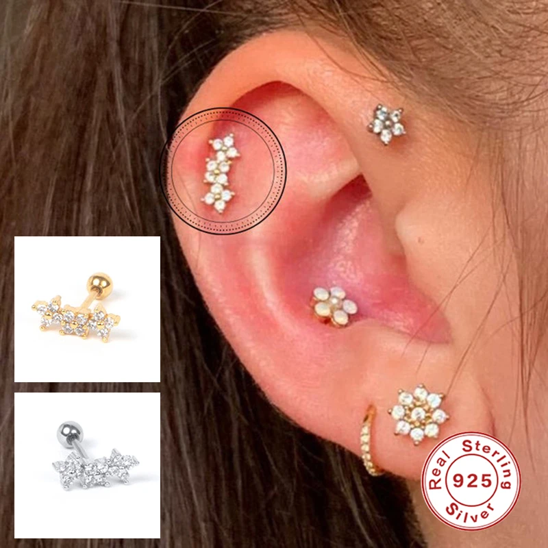 Серьги-гвоздики Женские квадратные из серебра 925 пробы с подсолнухом листом