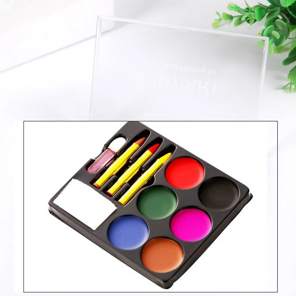 6 цветов Палетка краски для лица масляная краска тела Макияж Хэллоуина вечерние
