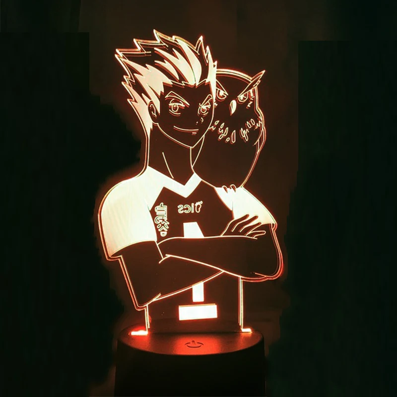 3d светодиодный настольный ночник светильник аниме Haikyuu Hinata Shoyo Kageyama Tobio для детей