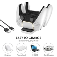 for ps5 game controller charger dual usb fast charging dock station cradle holder for playstation 5 wireless steadfast accessory