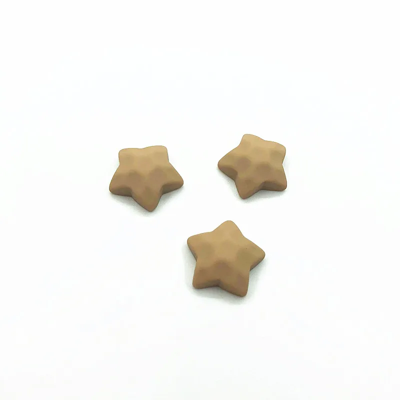 light brown Новое поступление! 22x21 мм 100 шт матовые бусины с плоской задней поверхностью в форме звезды для сережек, аксессуары, аксессуары для волос - Цвет: light brown