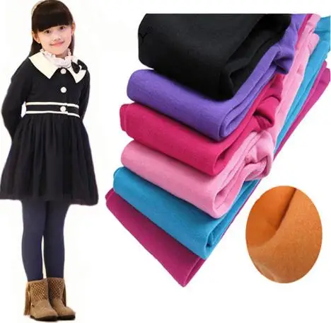 

Autumn Winter Children Brushed Velvet Pantyhose Children Leggings Thick Warm Winter Girls Pants