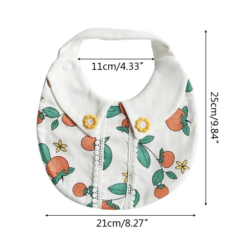 

Baby Infants Cotton Flower Printing Bib Newborn Feeding Saliva Towel Burp Cloth