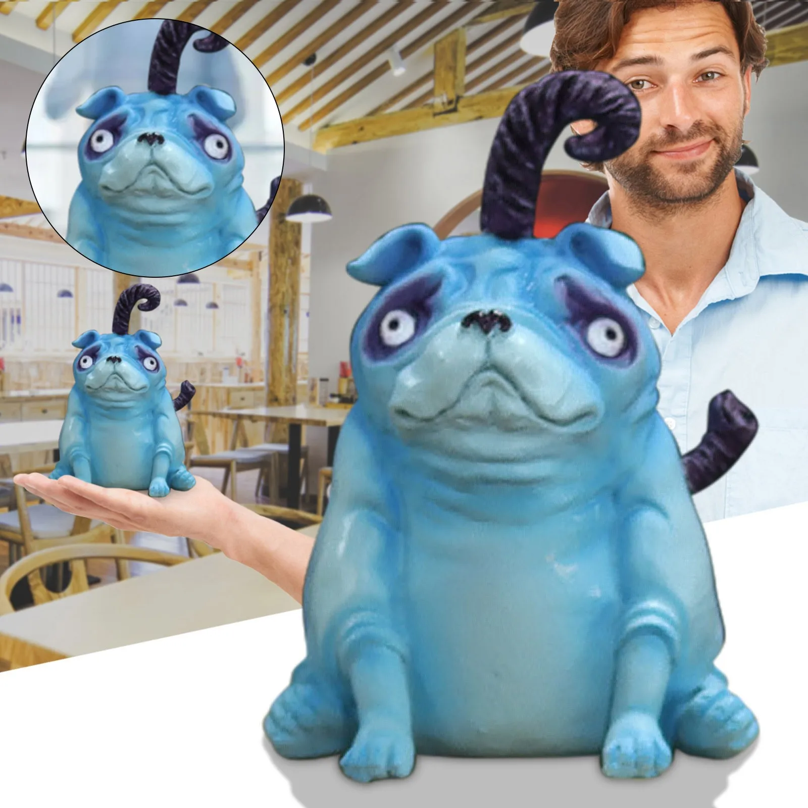 

2021, куклы на Хэллоуин, лось, мопсы, куклы ручной работы, праздничные скульптуры, игрушки, мопсы, Солли, животные, Стиль смешной искусственной ...