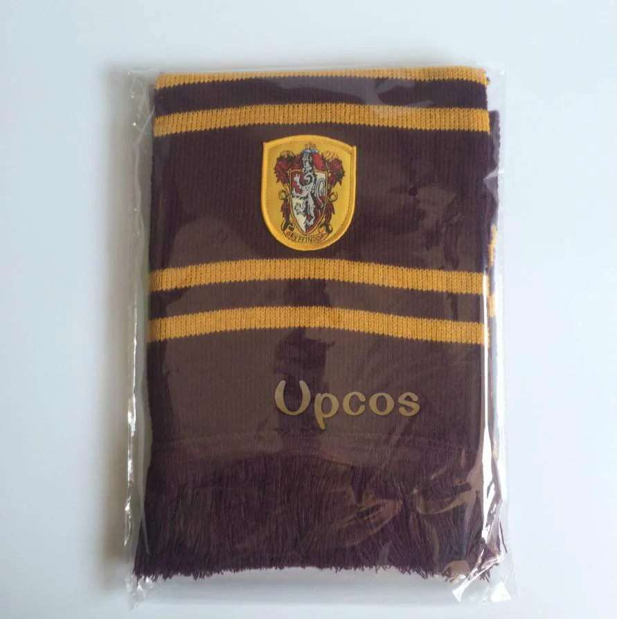 Шарф для косплея Гриффиндор Слизерин Hufflepuff Ravenclaw potter шарф шарфы костюмы подарок оптом - Цвет: Gryffindor