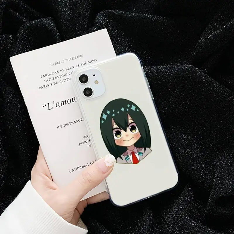 

My hero academia cute funny Phone Case Transparent for iPhone 6 7 8 11 12 s mini pro X XS XR MAX Plus cover funda shell