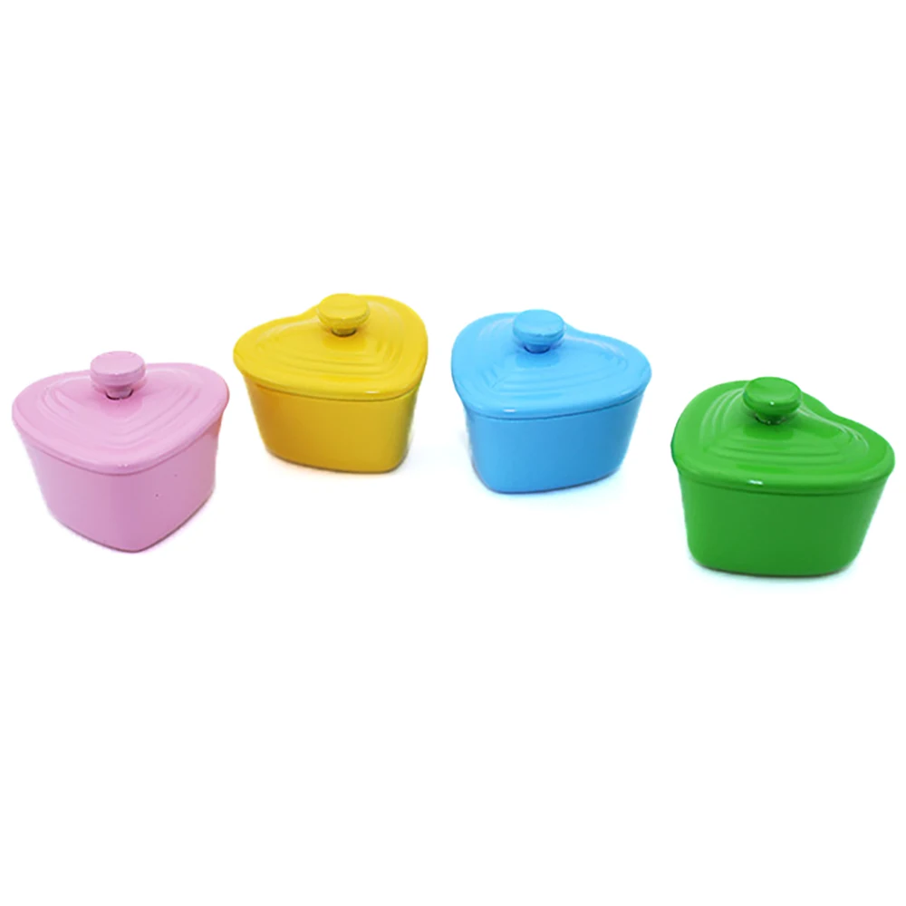 

1/12 Dollhouse Miniature Accessories Mini Heart-shaped Storage Box Simulation Furniture Model Toys for Doll House Decoration