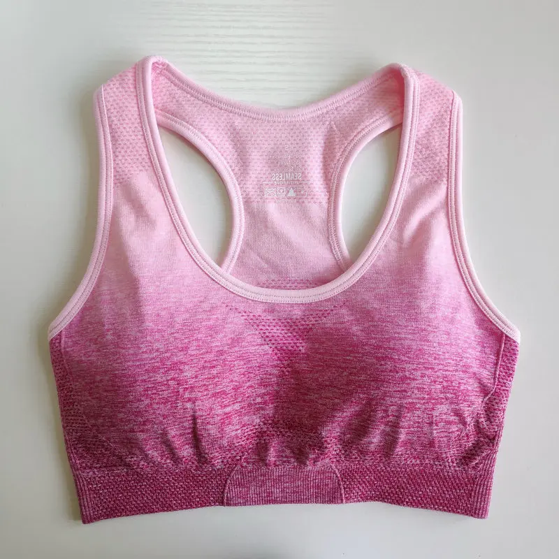 CHALK PINK Nepoagym, спортивный бюстгальтер, топ для фитнеса, бега, спортзала, бюстгальтер, Омбре, бесшовный спортивный бюстгальтер, одежда для фитнеса, бюстгальтер для йоги, пуш-ап, ударопрочный Топ для йоги - Цвет: CHALK PINK